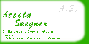 attila smegner business card